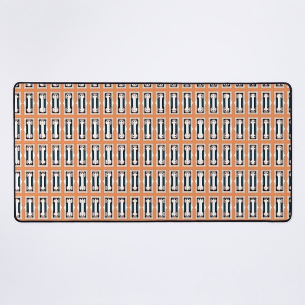 Item preview, Faded Orange and Dark Blue Grey Pattern with a Rectangular Figure Design designed and sold by PatternMyHome.