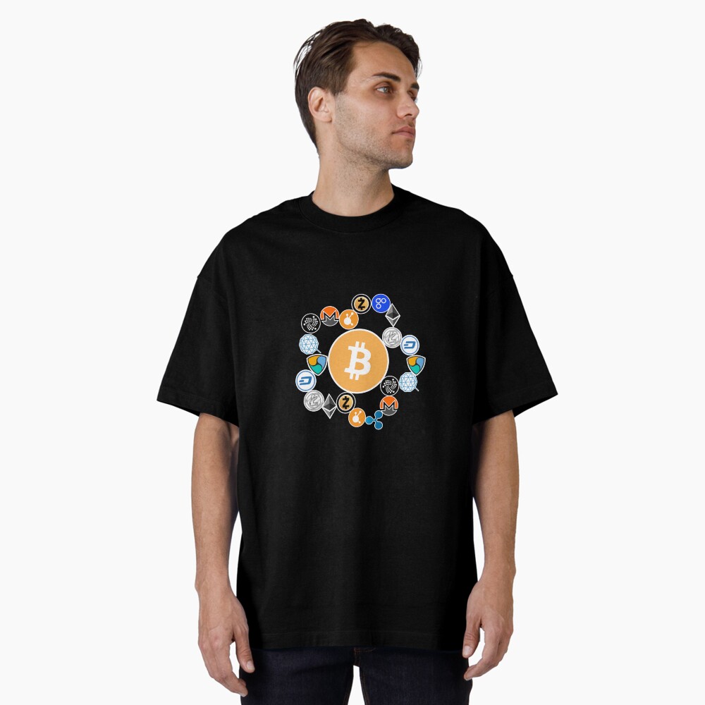 Cryptocurrency t-shirt. Best crypto logos