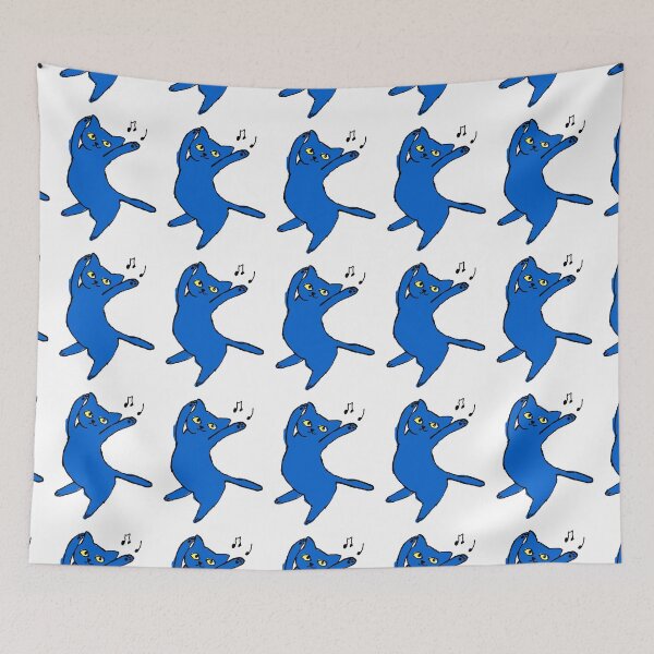 Item preview, dancing blue cat designed and sold by eviannadaisy.