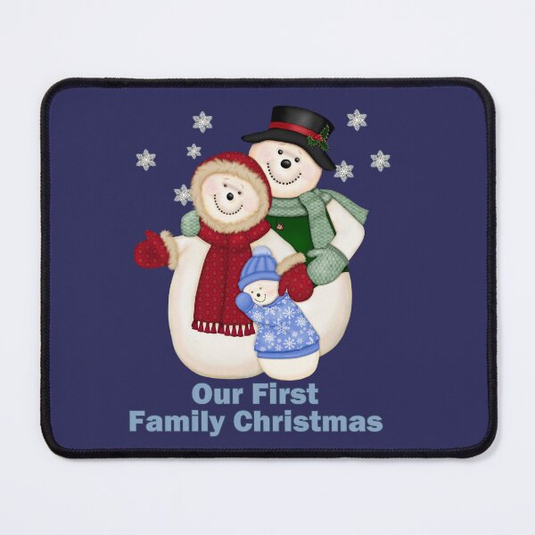Item preview, Snowman Snow Family First Christmas - Blue designed and sold by SpiceTree.