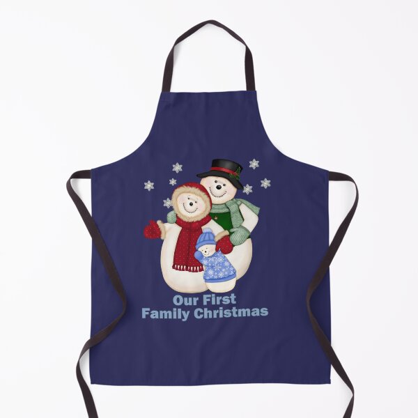 Artikelvorschau, Snowman Snow Family First Christmas - Blue entworfen und verkauft von SpiceTree.