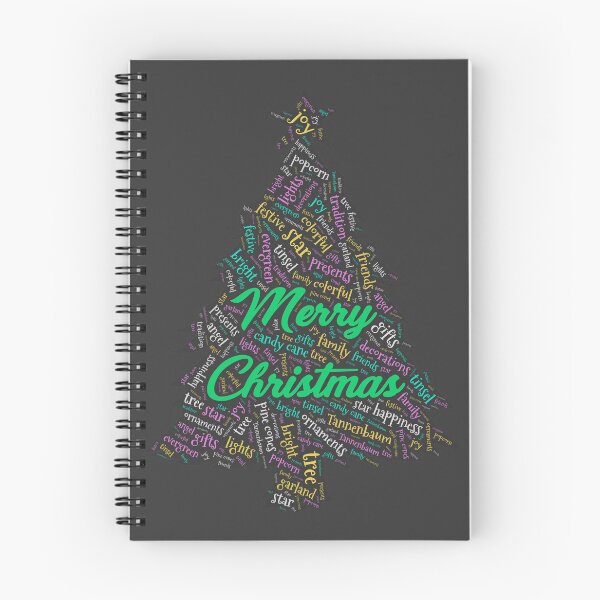 Item preview, Christmas Tree Wordcloud for Darker Backgrounds designed and sold by WordsYouLove.
