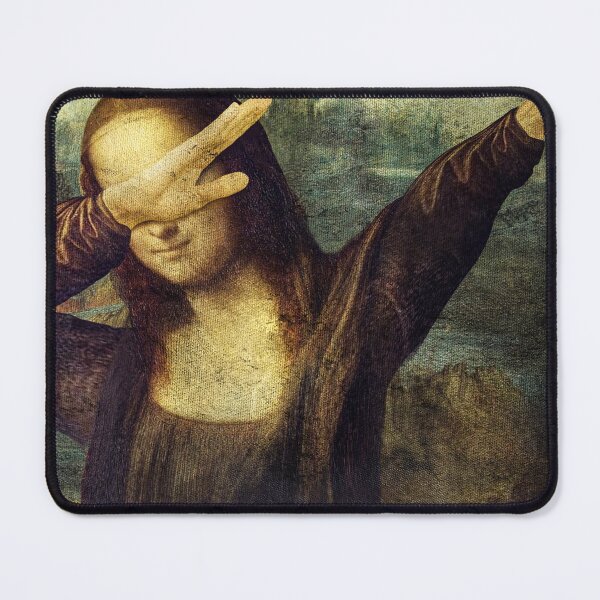 Item preview, Mona Lisa showing dab gesture , Parodie Money art designed and sold by MarketVisionAV.