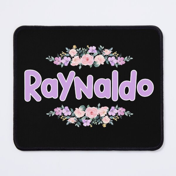 Item preview, Purple Flower Raynaldo Name Label (Black) designed and sold by NormadWorld.