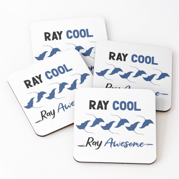 Item preview, Ray Cool, Ray Awesome - Ray and Marine Biology Lover (Black and Dark Blue Design) designed and sold by Spiprinto.