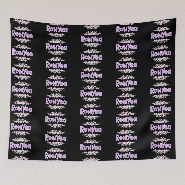 Item preview, Purple Flower Ronyea Name Label (Black) designed and sold by NormadWorld.