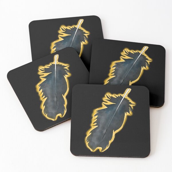 Item preview, Black Feather Outlined in Gold designed and sold by digitalfae.