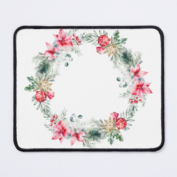 Item preview, Radiant Poinsettia Dreams: A Holiday Wreath designed and sold by EmeraldeaDesign.