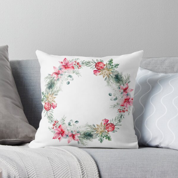 Item preview, Radiant Poinsettia Dreams: A Holiday Wreath designed and sold by EmeraldeaDesign.