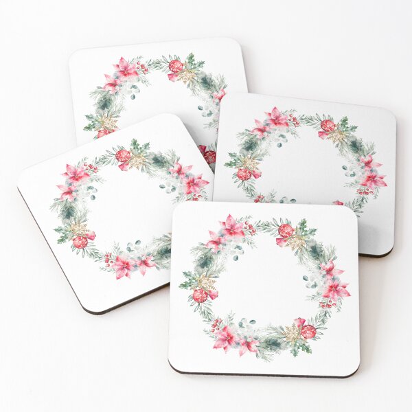 Item preview, Radiant Poinsettia Dreams: A Holiday Wreath designed and sold by EmeraldeaDesign.
