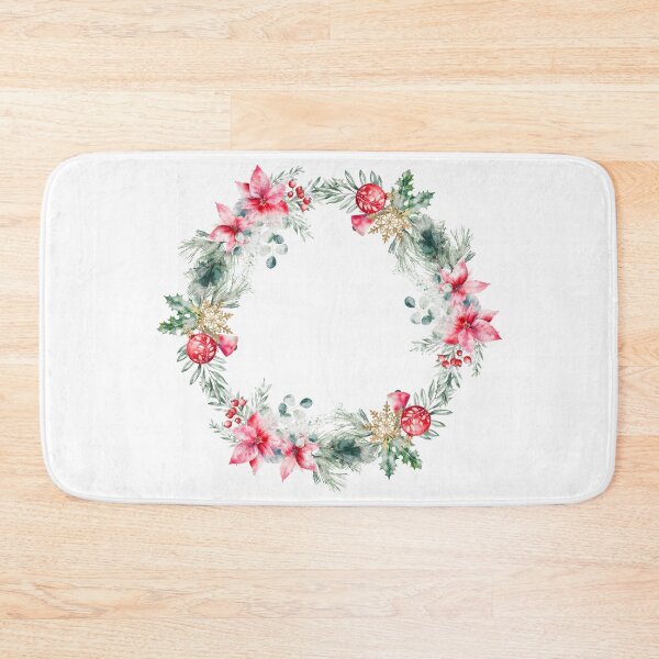 Item preview, Radiant Poinsettia Dreams: A Holiday Wreath designed and sold by EmeraldeaDesign.