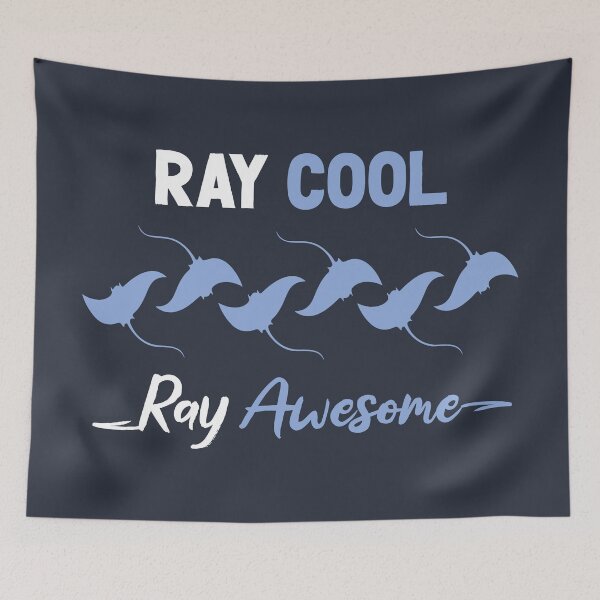 Item preview, Ray Cool, Ray Awesome - Ray and Marine Biology Lover (White and Light Blue Design) designed and sold by Spiprinto.
