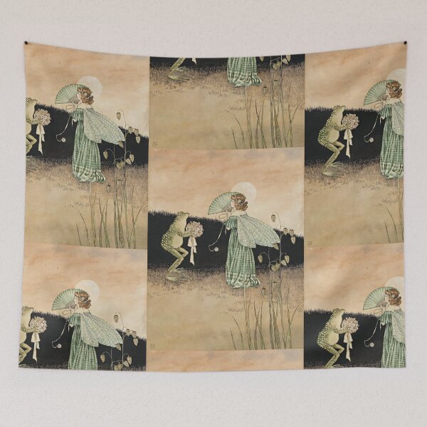 Item preview, She Fans Herself as the Frog Brings her a Bouquet designed and sold by chrisbagel.