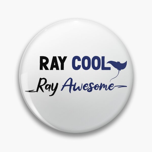 Item preview, Ray Cool, Ray Awesome - Ray and Marine Biology Lover (Black and Dark Blue Design) 2 designed and sold by Spiprinto.