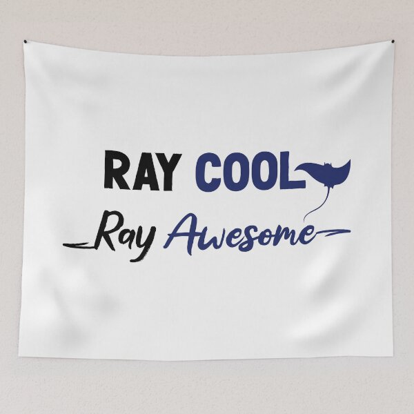 Item preview, Ray Cool, Ray Awesome - Ray and Marine Biology Lover (Black and Dark Blue Design) 2 designed and sold by Spiprinto.