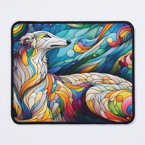 Item preview, Borzoi lover, stained glass. I love borzois. designed and sold by MrPila.