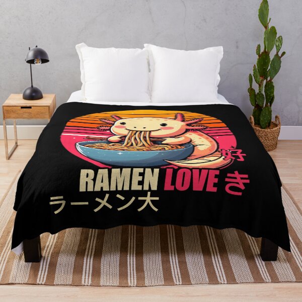 Item preview, Kawaii baby axolotl eating ramen, axolotl designed and sold by mwebba2005.