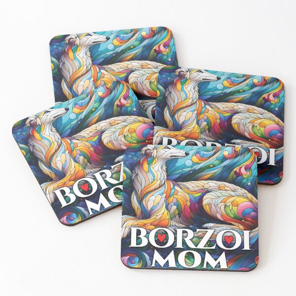 Item preview, Borzoi mom, stained glass. I love borzois. designed and sold by MrPila.