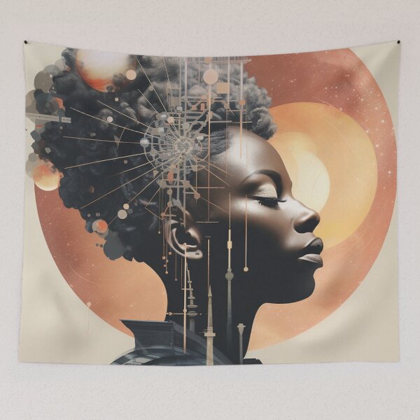 Artikelvorschau, Afrofuturismus-Kunst entworfen und verkauft von MidJourneymen.