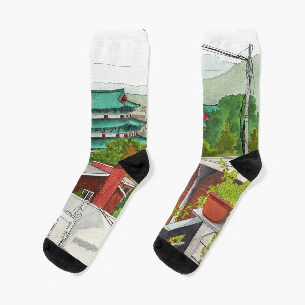 Item preview, View Over Seoul Against the Mountains designed and sold by NatashaBirdi.