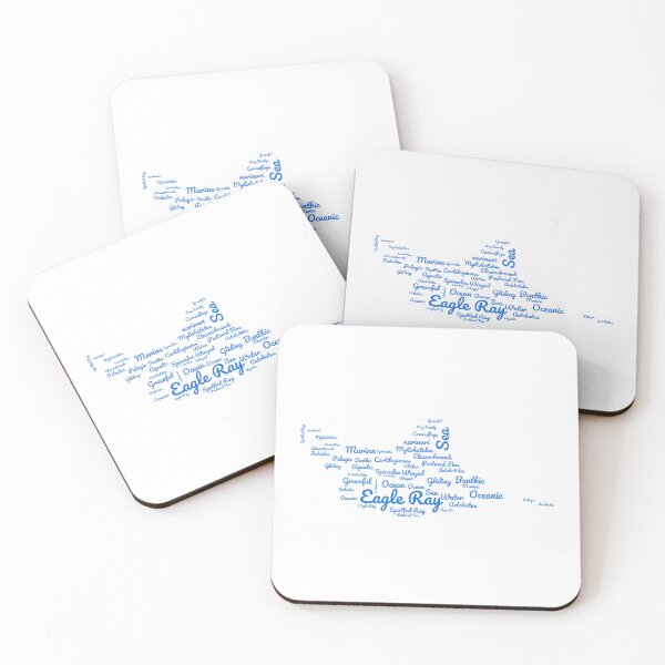 Item preview, Spotted Eagle Ray - Rays and Marine Biology Lover Word Cloud (Blue Design) designed and sold by Spiprinto.