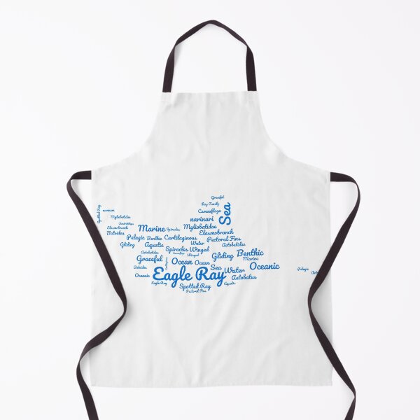 Item preview, Spotted Eagle Ray - Rays and Marine Biology Lover Word Cloud (Blue Design) designed and sold by Spiprinto.