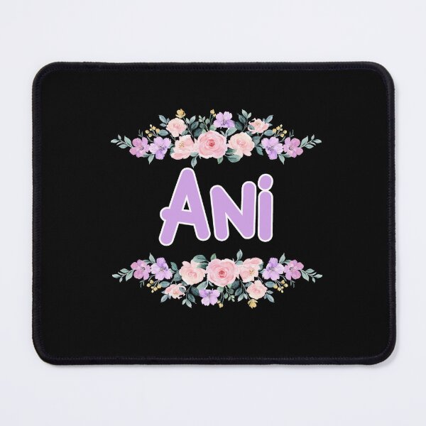 Item preview, Purple Flower Ani Name Label (Black) designed and sold by NormadWorld.