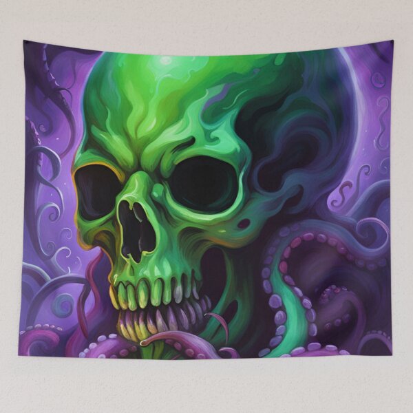 Item preview, Tentacle Skull designed and sold by 3hornCreations.