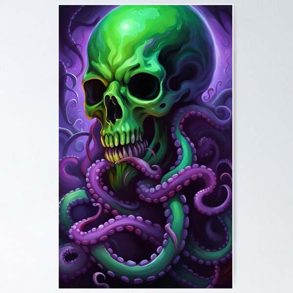 Item preview, Tentacle Skull designed and sold by 3hornCreations.