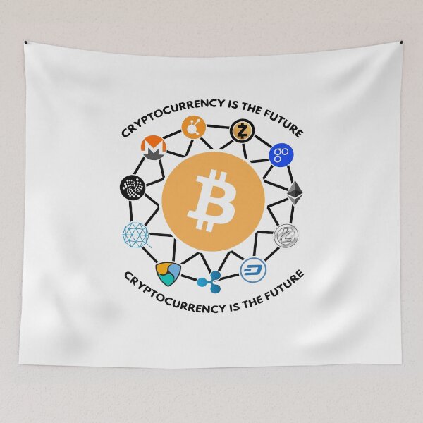 Item preview, Cryptocurrency is the future t-shirt. Crypto logos designed and sold by flexify.
