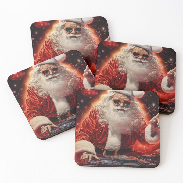 Item preview, DJ Santa mixing tracks at the club - Christmas designed and sold by OddCorro.