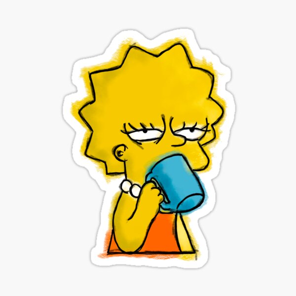 Too Cool Lisa Simpson Sticker