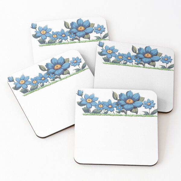 Item preview, little blue flowers s //funny stickers  designed and sold by Avenue-Elegance.