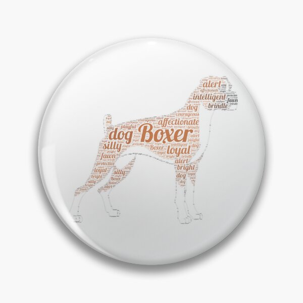 Item preview, Boxer Wordcloud for Lighter Backgrounds designed and sold by WordsYouLove.