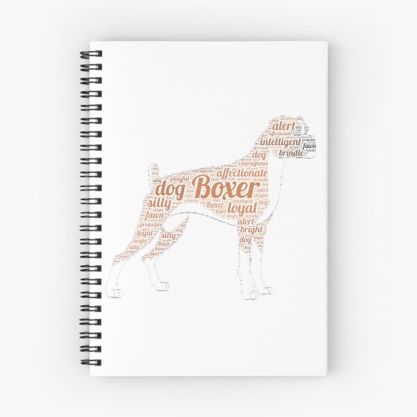 Item preview, Boxer Wordcloud for Lighter Backgrounds designed and sold by WordsYouLove.