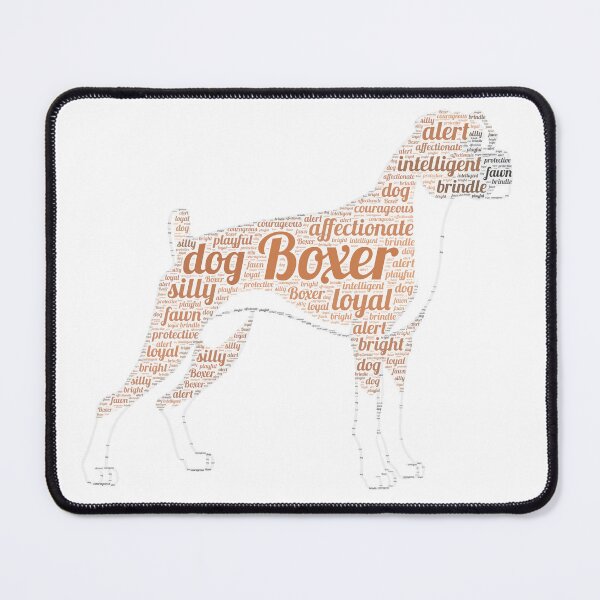 Item preview, Boxer Wordcloud for Lighter Backgrounds designed and sold by WordsYouLove.