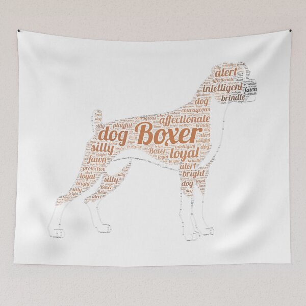 Item preview, Boxer Wordcloud for Lighter Backgrounds designed and sold by WordsYouLove.