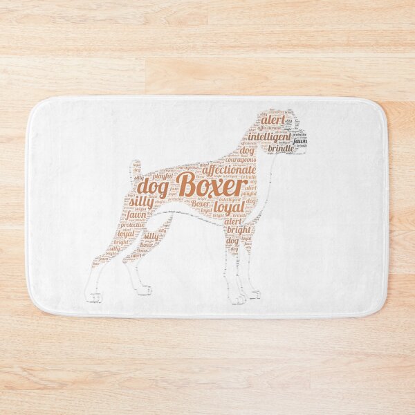 Item preview, Boxer Wordcloud for Lighter Backgrounds designed and sold by WordsYouLove.