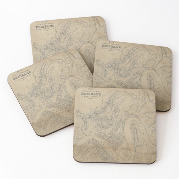 Item preview, 1858 Historical Map of Brisbane  designed and sold by housedetective.
