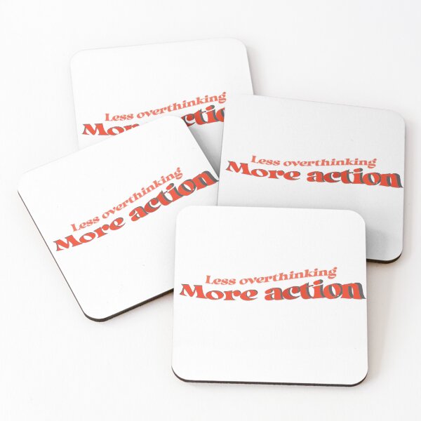 Item preview, Less overthinking. More action. designed and sold by Kokoa Palace.