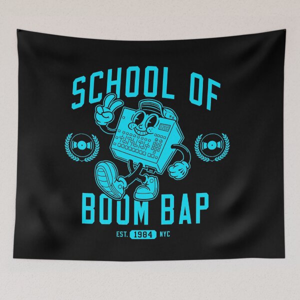 Item preview, School of Boom Bap (Blue Teal) designed and sold by analogdreamz.