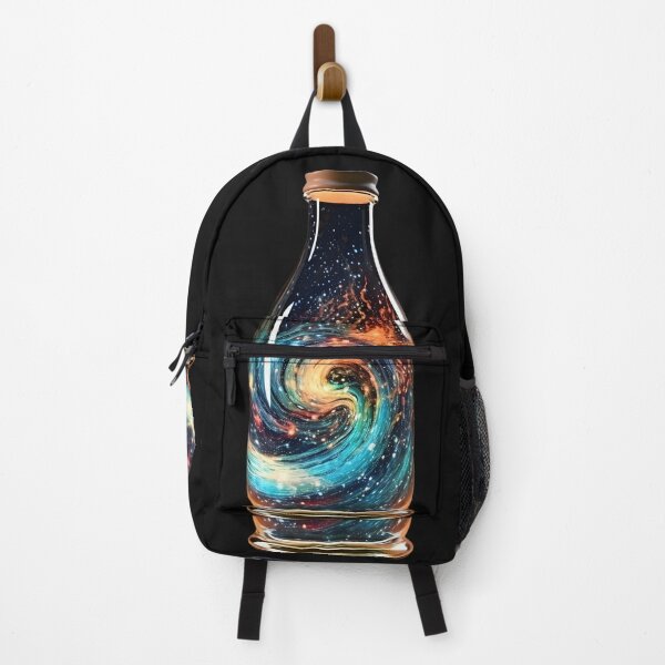 Item preview, Swirling galaxy in a glass bottle designed and sold by AI-Only Creations.