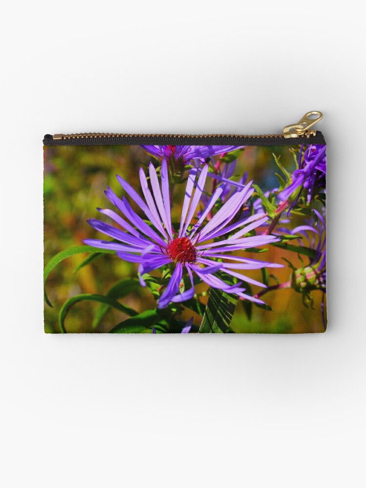 purple aster flower | Zipper Pouch
