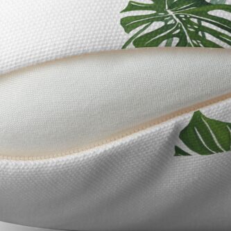 Alternate view of Monstera Leaves Throw Pillow