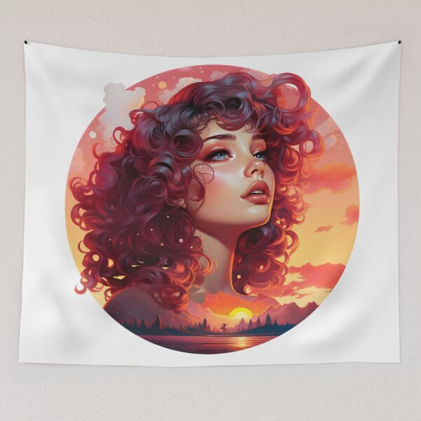 Item preview, Female protagonist on a magical journey designed and sold by AI-Only Creations.