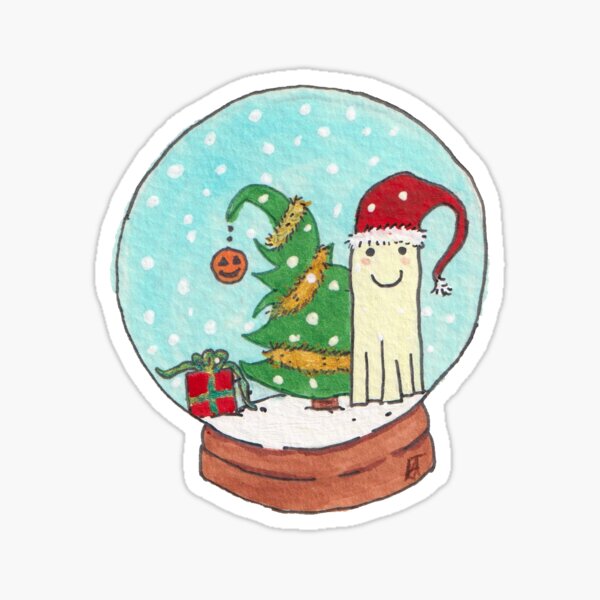 Item preview, Holiday Spirit Snow Globe designed and sold by HallowMummy.