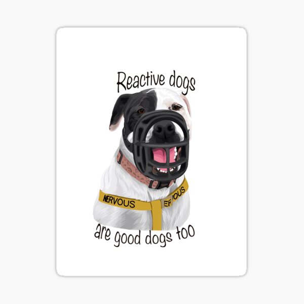Item preview, Dog with nervous harness and muzzle (Option 2) designed and sold by ReactiveDoggos.