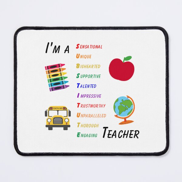 Item preview, I'm a SUBSTITUTE Teacher! designed and sold by Tinafrogger1017.