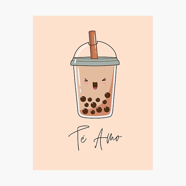 Item preview, Te Amo Bubble Tea Kawaii Spanish designed and sold by Neeshki.