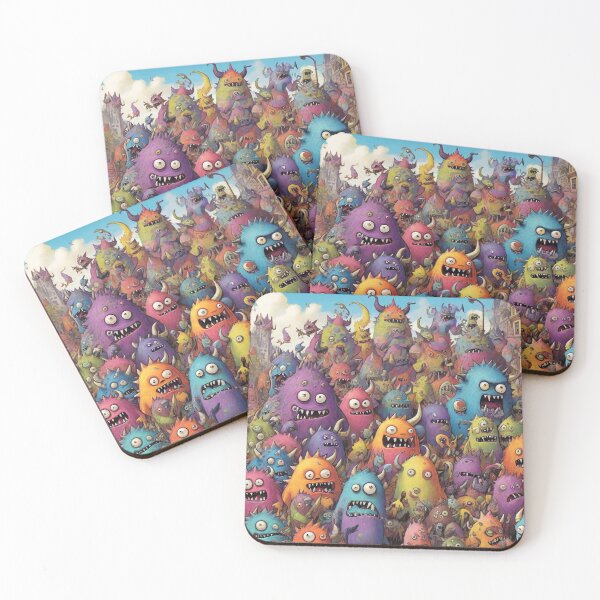 Item preview, Colorful Monster Village designed and sold by amenwolf.